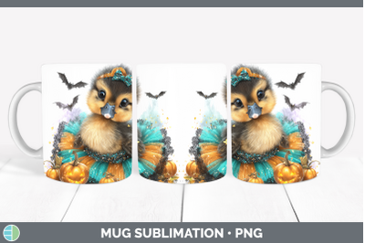 Duck Mug Wrap Farm Halloween Sublimation Coffee Cup Designs