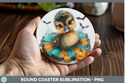 Duck Round Coaster Farm Halloween Sublimation Coaster Design