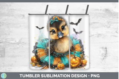 Duck Tumbler Farm Halloween Sublimation 20 oz Skinny Tumbler