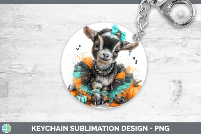 Goat Keychain Farm Halloween Sublimation Keyring Designs