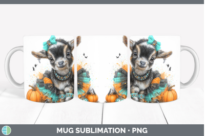 Goat Mug Wrap Farm Halloween Sublimation Coffee Cup Designs