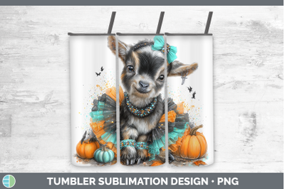 Goat Tumbler Farm Halloween Sublimation 20 oz Skinny Tumbler