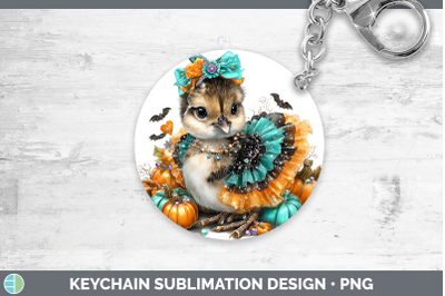 Guinea Hen Keychain Farm Halloween Sublimation Keyring Desig