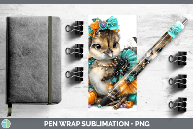 Guinea Hen Pen Wrap Farm Halloween Sublimation Pen Designs