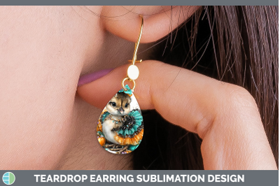 Guinea Hen Teardrop Earrings Farm Halloween Sublimation Earr