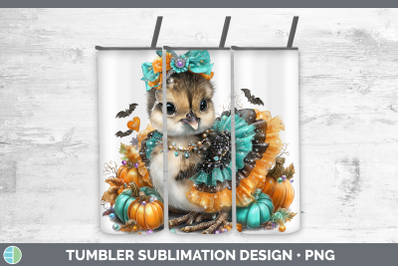 Guinea Hen Tumbler Farm Halloween Sublimation 20 oz Skinny T