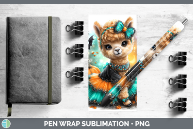 Alpaca Pen Wrap Farm Halloween Sublimation Pen Designs