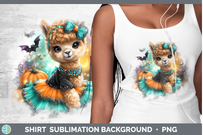 Alpaca Shirt Farm Halloween Sublimation Background Designs