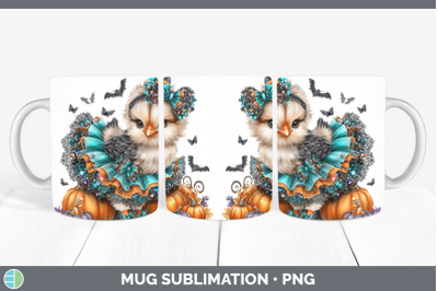 Chicken Mug Wrap Farm Halloween Sublimation Coffee Cup Desig