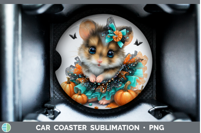 Mouse Car Coaster Farm Halloween Sublimation Drink Mat Desig