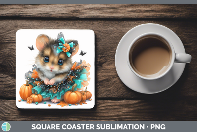Mouse Square Coaster Farm Halloween Sublimation Drink Mat De