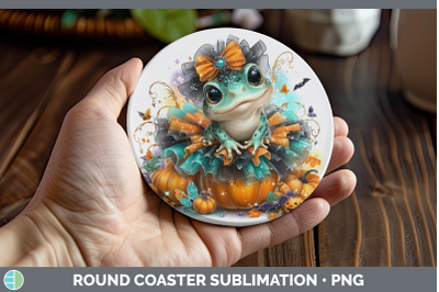 Bullfrog Round Coaster Farm Halloween Sublimation Coaster De