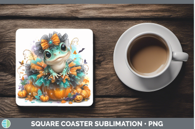 Bullfrog Square Coaster Farm Halloween Sublimation Drink Mat