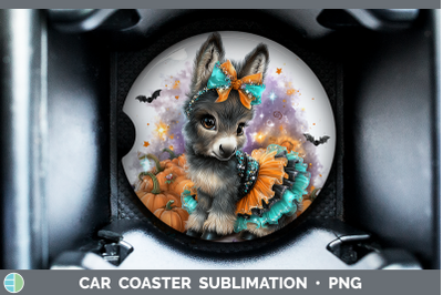 Mule Car Coaster Farm Halloween Sublimation Drink Mat Design