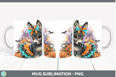 Mule Mug Wrap Farm Halloween Sublimation Coffee Cup Designs