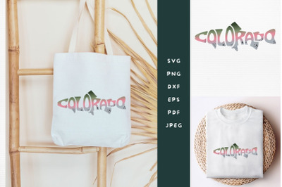 Colorado Rainbow Trout Word Art SVG Cut File