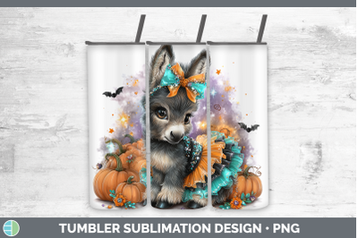 Mule Tumbler Farm Halloween Sublimation 20 oz Skinny Tumbler