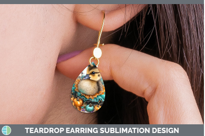 Goose Teardrop Earrings Farm Halloween Sublimation Earrings