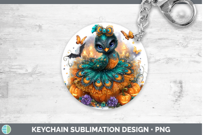 Peacock Keychain Farm Halloween Sublimation Keyring Designs