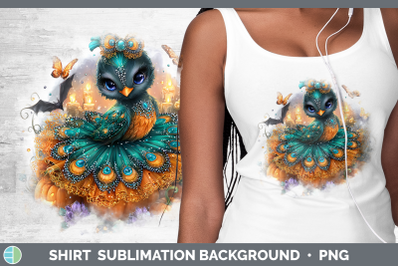Peacock Shirt Farm Halloween Sublimation Background Designs
