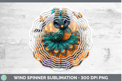 Peacock Wind Spinner Farm Halloween Sublimation Spinner Desi