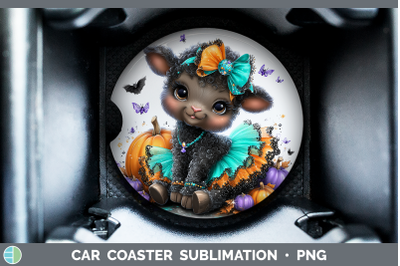 Sheep Car Coaster Farm Halloween Sublimation Drink Mat Desig