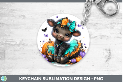 Sheep Keychain Farm Halloween Sublimation Keyring Designs