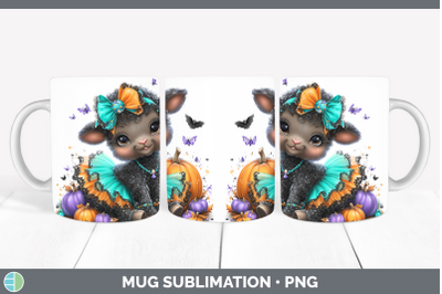 Sheep Mug Wrap Farm Halloween Sublimation Coffee Cup Designs