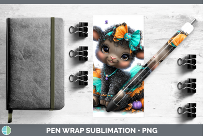 Sheep Pen Wrap Farm Halloween Sublimation Pen Designs