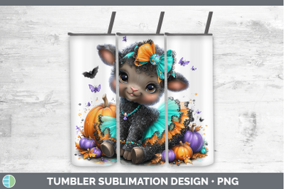 Sheep Tumbler Farm Halloween Sublimation 20 oz Skinny Tumble