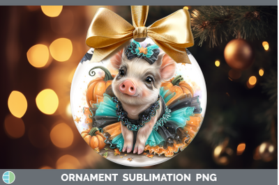 Pig Ornament Farm Halloween Sublimation Bauble Designs