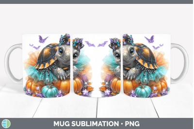 Tortoise Mug Wrap Farm Halloween Sublimation Coffee Cup Desi
