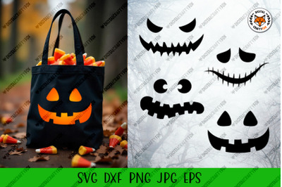Halloween Pumpkin Face SVG, Pumpkin Faces Cut File