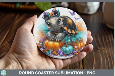 Tortoise Round Coaster Farm Halloween Sublimation Coaster De