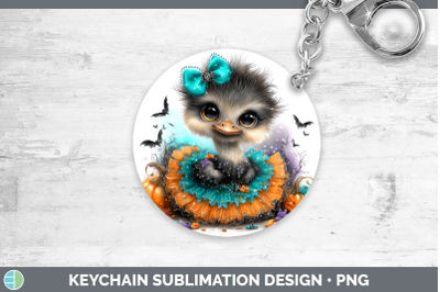 Ostrich Keychain Farm Halloween Sublimation Keyring Designs