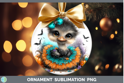 Ostrich Ornament Farm Halloween Sublimation Bauble Designs