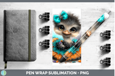 Ostrich Pen Wrap Farm Halloween Sublimation Pen Designs