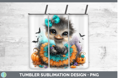 Ostrich Tumbler Farm Halloween Sublimation 20 oz Skinny Tumb