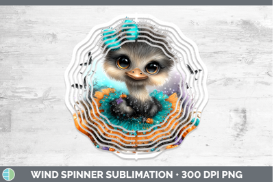 Ostrich Wind Spinner Farm Halloween Sublimation Spinner Desi