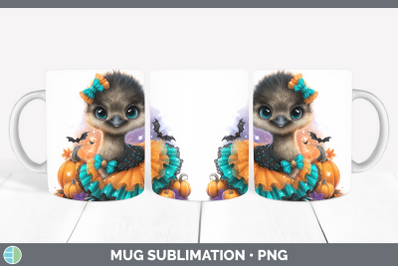 Emu Mug Wrap Farm Halloween Sublimation Coffee Cup Designs