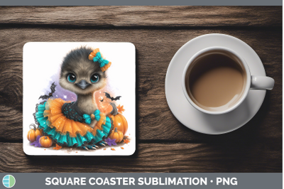 Emu Square Coaster Farm Halloween Sublimation Drink Mat Desi