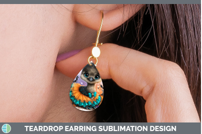 Emu Teardrop Earrings Farm Halloween Sublimation Earrings De
