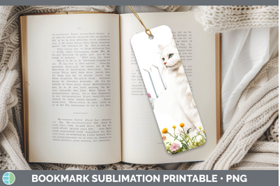 Angora Bookmark Fence Cats Sublimation Printable Designs