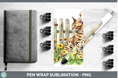 Bengal Pen Wrap Fence Cats Sublimation Pen Designs