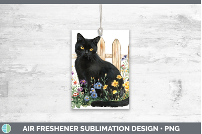 Black Air Freshener Fence Cats Sublimation Car Scent Designs