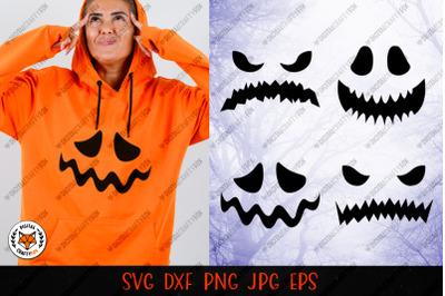 Halloween Pumpkin Face SVG, Pumpkin Faces Cut File SVG