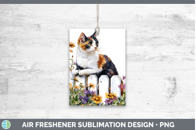 Calico Air Freshener Fence Cats Sublimation Car Scent Design