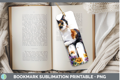 Calico Bookmark Fence Cats Sublimation Printable Designs