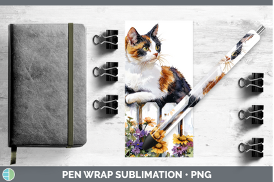 Calico Pen Wrap Fence Cats Sublimation Pen Designs