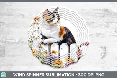 Calico Wind Spinner Fence Cats Sublimation Spinner Designs